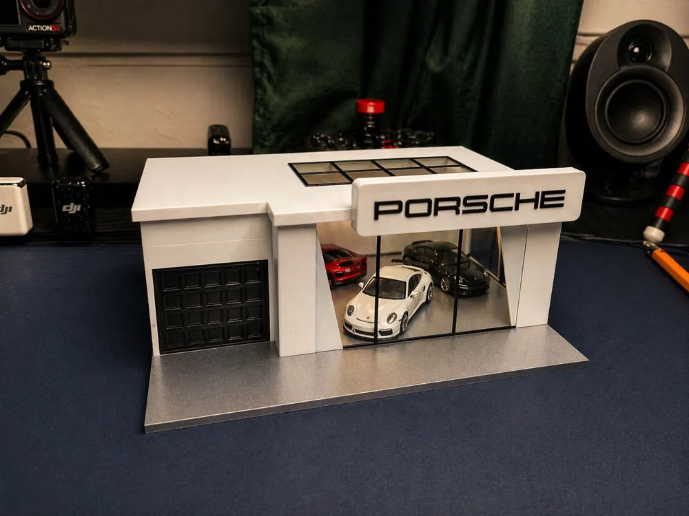 Porsche Showroom for 1:64 scale cars