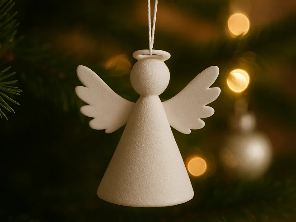 Enfeite de Natal Anjo Minimalista